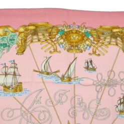 Brand Street HERMES Carre 90 BRANDEBOURGS Scarf Silk Blue Auth Am4906 -Best Jewelry Store am4906 3