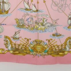 Style Tribute Hermes Carre 90 Brandebourgs Scarf Silk Blue Auth Am4906 -Best Jewelry Store am4906 9