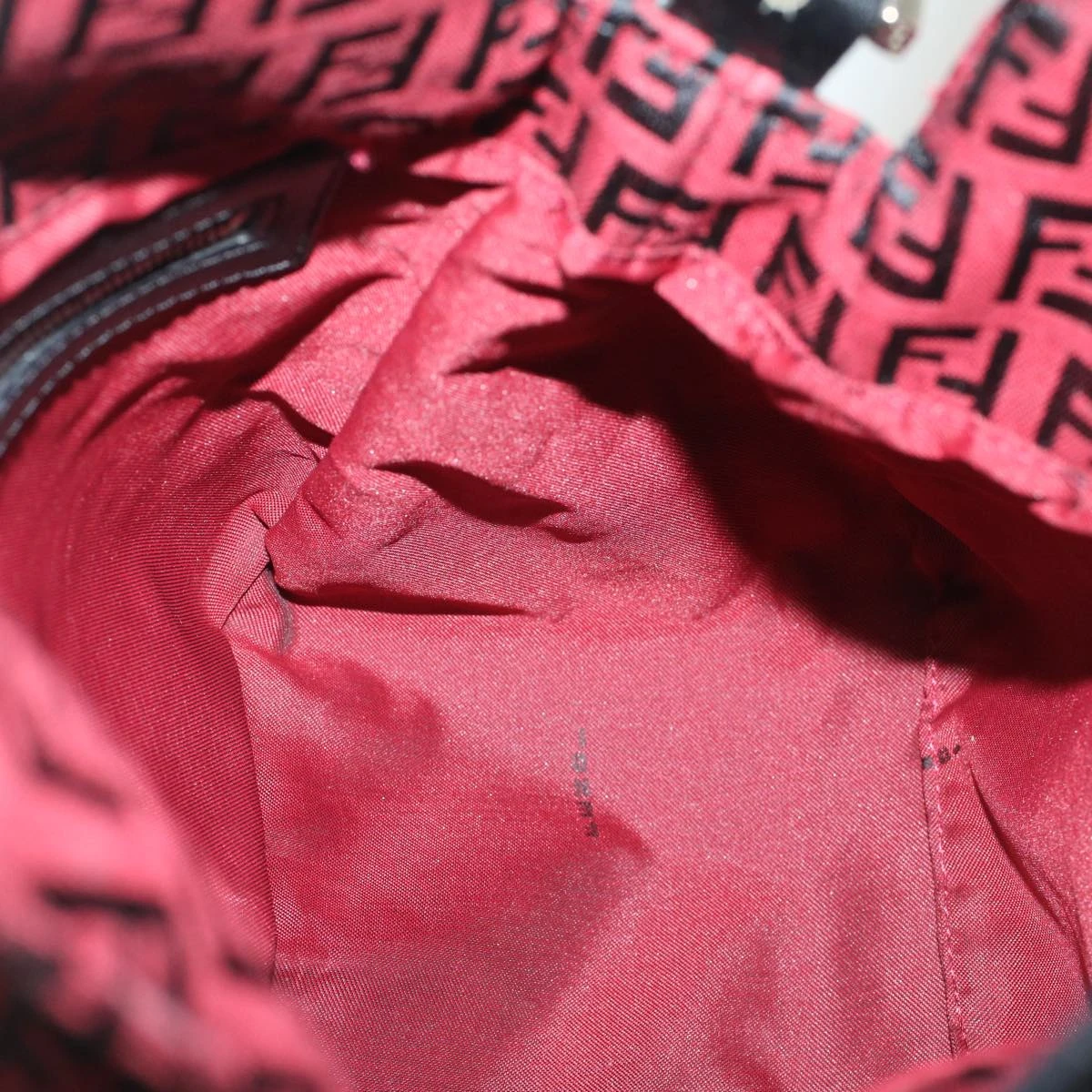 Brand Street FENDI Zucchino Canvas Mamma Baguette Shoulder Bag Red Auth Am5029 20 Brand Street FENDI Zucchino Canvas Mamma Baguette Shoulder Bag Red Auth Am5029 - Image 18