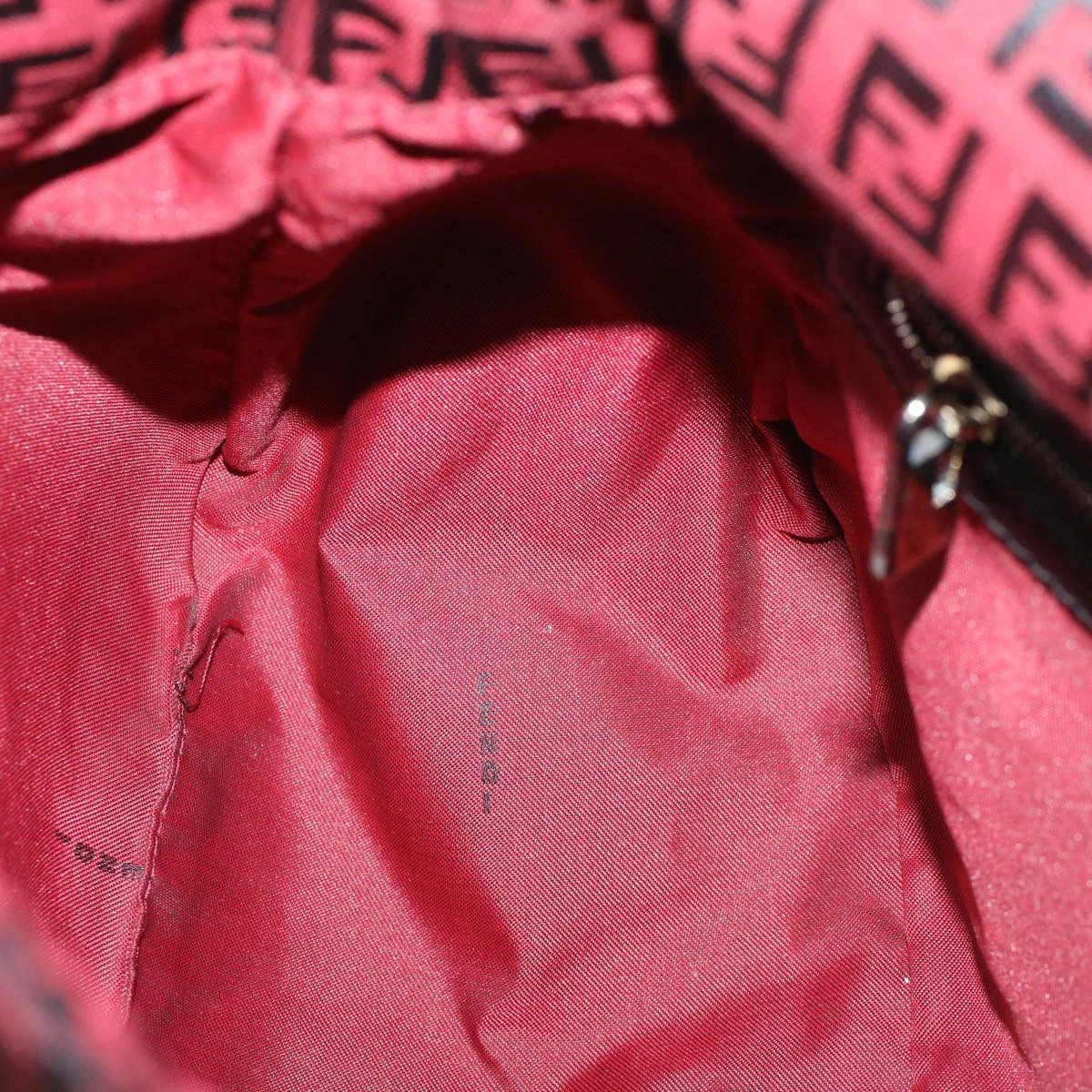 Brand Street FENDI Zucchino Canvas Mamma Baguette Shoulder Bag Red Auth Am5029 21 Brand Street FENDI Zucchino Canvas Mamma Baguette Shoulder Bag Red Auth Am5029 - Image 19