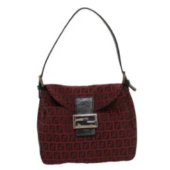 Brand Street FENDI Zucchino Canvas Mamma Baguette Shoulder Bag Red Auth Am5029 34 Brand Street FENDI Zucchino Canvas Mamma Baguette Shoulder Bag Red Auth Am5029 -Best Jewelry Store am5029 2 1