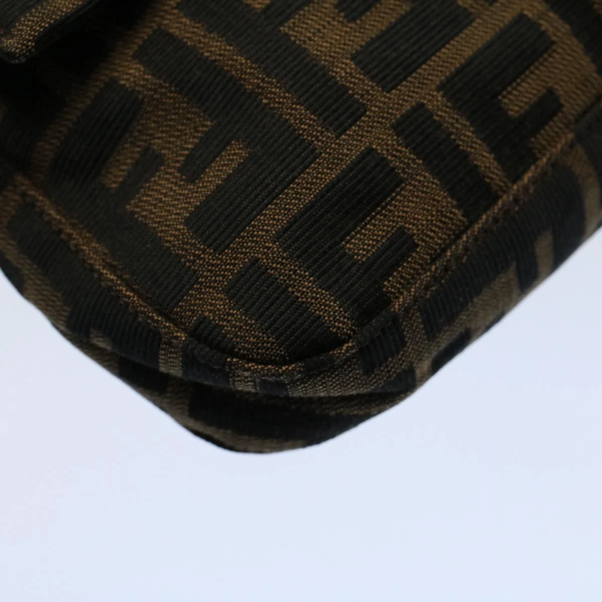 Brand Street FENDI Zucca Canvas Mamma Baguette Shoulder Bag Black Brown Auth Am5065 18 Brand Street FENDI Zucca Canvas Mamma Baguette Shoulder Bag Black Brown Auth Am5065 - Image 16
