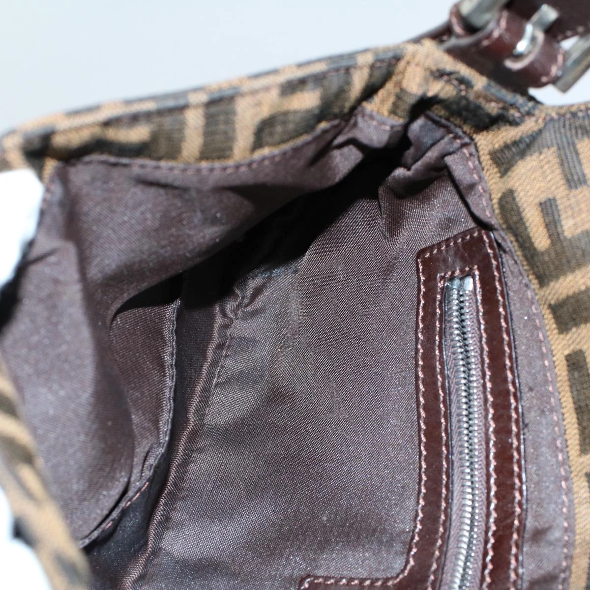 Brand Street FENDI Zucca Canvas Mamma Baguette Shoulder Bag Black Brown Auth Am5065 22 Brand Street FENDI Zucca Canvas Mamma Baguette Shoulder Bag Black Brown Auth Am5065 - Image 20