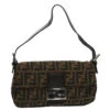 Style Tribute FENDI Zucca Canvas Mamma Baguette Shoulder Bag Black Brown Auth Am5065 -Best Jewelry Store am5065 1 706f57f6 10f9 4940 ba11 698a4c330f2c