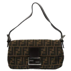 Brand Street FENDI Zucca Canvas Mamma Baguette Shoulder Bag Black Brown Auth Am5065 34 Brand Street FENDI Zucca Canvas Mamma Baguette Shoulder Bag Black Brown Auth Am5065 -Best Jewelry Store am5065 2