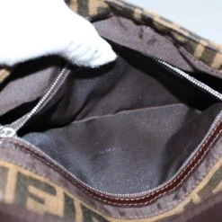 Brand Street FENDI Zucca Canvas Mamma Baguette Shoulder Bag Black Brown Auth Am5065 32 Brand Street FENDI Zucca Canvas Mamma Baguette Shoulder Bag Black Brown Auth Am5065 -Best Jewelry Store am5065 20