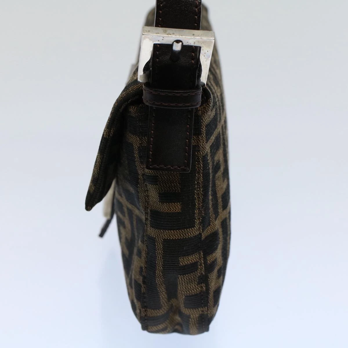 Brand Street FENDI Zucca Canvas Mamma Baguette Shoulder Bag Black Brown Auth Am5065 6 Brand Street FENDI Zucca Canvas Mamma Baguette Shoulder Bag Black Brown Auth Am5065 - Image 4