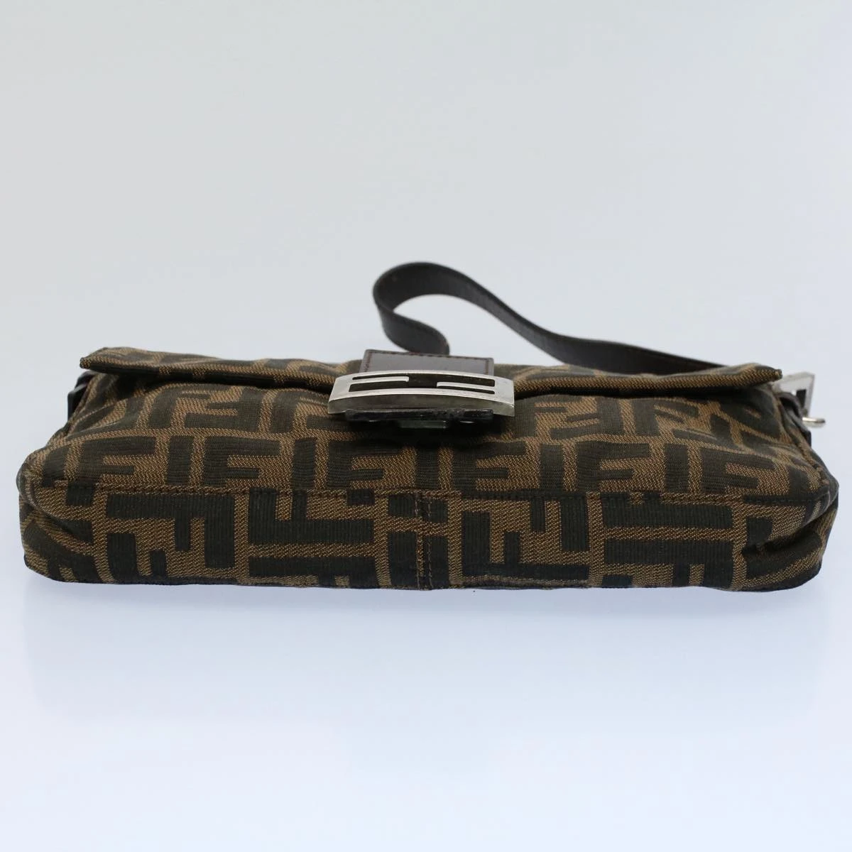 Brand Street FENDI Zucca Canvas Mamma Baguette Shoulder Bag Black Brown Auth Am5065 7 Brand Street FENDI Zucca Canvas Mamma Baguette Shoulder Bag Black Brown Auth Am5065 - Image 5