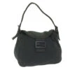 Brand Street FENDI Mamma Baguette Shoulder Bag Cotton Gray Auth Am5207 -Best Jewelry Store am5207 1