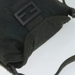 Brand Street FENDI Mamma Baguette Shoulder Bag Cotton Gray Auth Am5207 -Best Jewelry Store am5207 6