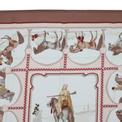 Brand Street HERMES Carre 90 CHEVAUX ARABES Scarf Silk Brown Auth Am5302 -Best Jewelry Store am5302 3