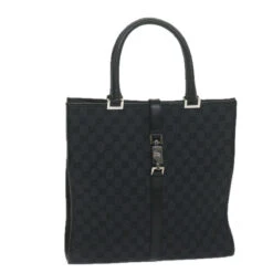 Brand Street GUCCI GG Canvas Jackie Tote Bag Black 002 1064 Auth Am5349