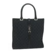 Style Tribute GUCCI Gg Canvas Jackie Tote Bag Black 002 1064 Auth Am5349