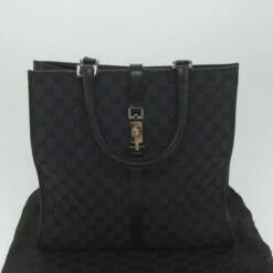 Style Tribute GUCCI Gg Canvas Jackie Tote Bag Black 002 1064 Auth Am5349 -Best Jewelry Store am5349 21