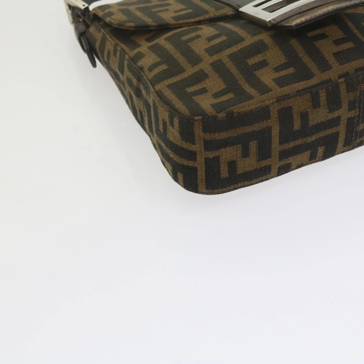 Brand Street FENDI Zucca Canvas Mamma Baguette Shoulder Bag Black Brown Auth Am5417A 18 Brand Street FENDI Zucca Canvas Mamma Baguette Shoulder Bag Black Brown Auth Am5417A - Image 16
