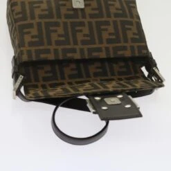 Brand Street FENDI Zucca Canvas Mamma Baguette Shoulder Bag Black Brown Auth Am5417A 41 Brand Street FENDI Zucca Canvas Mamma Baguette Shoulder Bag Black Brown Auth Am5417A -Best Jewelry Store am5417 16