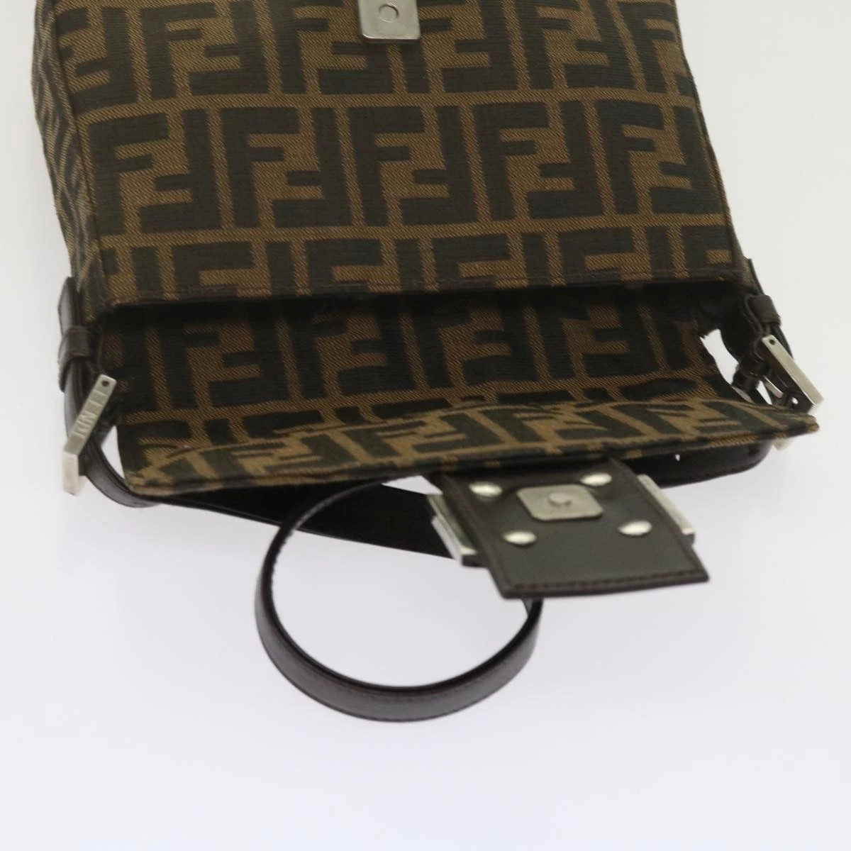 Brand Street FENDI Zucca Canvas Mamma Baguette Shoulder Bag Black Brown Auth Am5417A 22 Brand Street FENDI Zucca Canvas Mamma Baguette Shoulder Bag Black Brown Auth Am5417A - Image 20