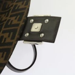 Brand Street FENDI Zucca Canvas Mamma Baguette Shoulder Bag Black Brown Auth Am5417A 30 Brand Street FENDI Zucca Canvas Mamma Baguette Shoulder Bag Black Brown Auth Am5417A -Best Jewelry Store am5417 17