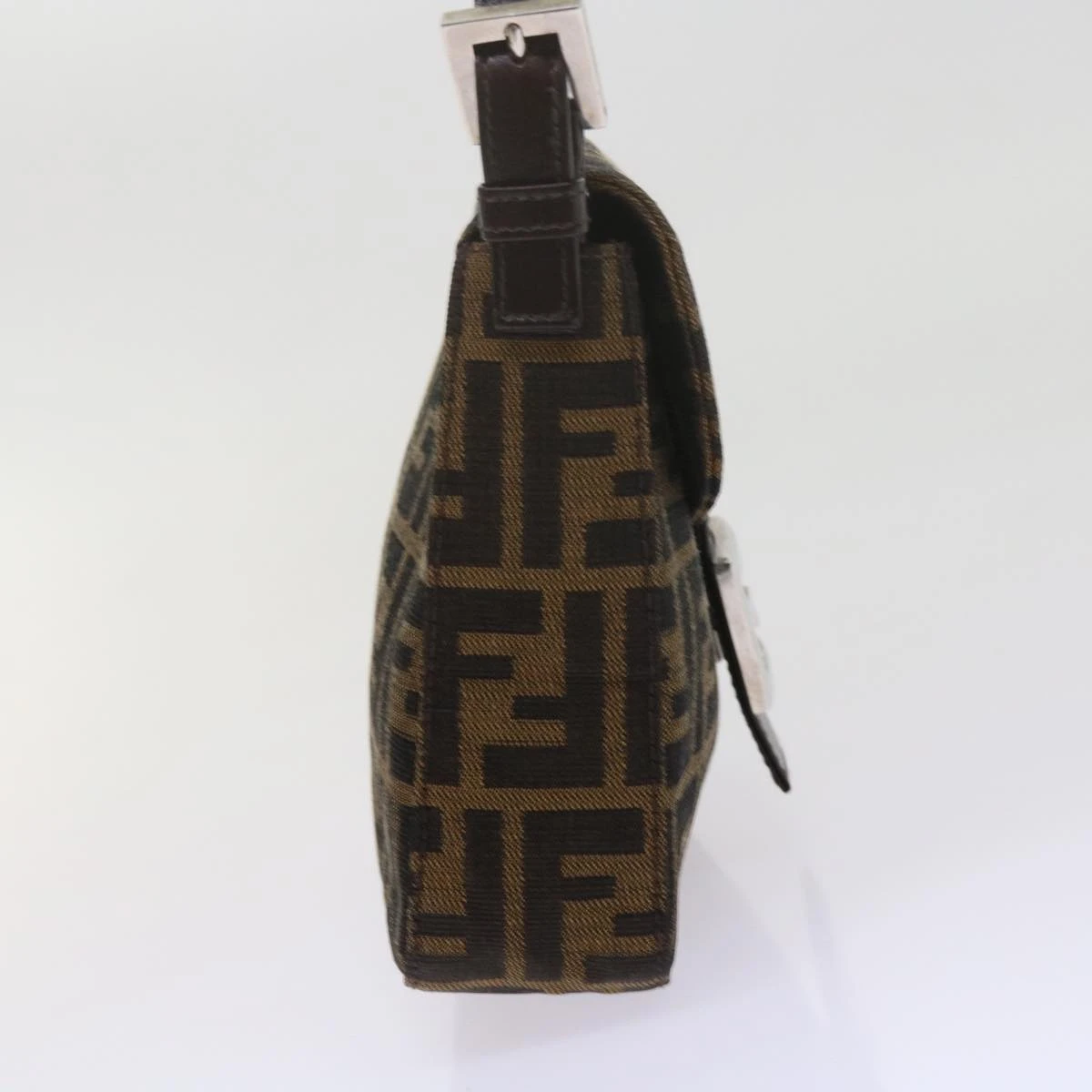 Brand Street FENDI Zucca Canvas Mamma Baguette Shoulder Bag Black Brown Auth Am5417A 6 Brand Street FENDI Zucca Canvas Mamma Baguette Shoulder Bag Black Brown Auth Am5417A - Image 4