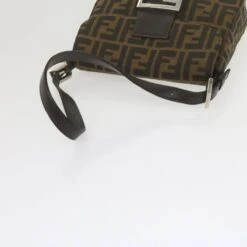Brand Street FENDI Zucca Canvas Mamma Baguette Shoulder Bag Black Brown Auth Am5417A 28 Brand Street FENDI Zucca Canvas Mamma Baguette Shoulder Bag Black Brown Auth Am5417A -Best Jewelry Store am5417 7