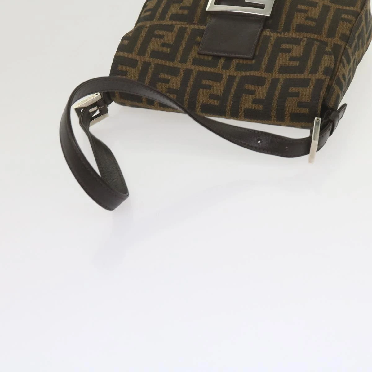 Brand Street FENDI Zucca Canvas Mamma Baguette Shoulder Bag Black Brown Auth Am5417A 9 Brand Street FENDI Zucca Canvas Mamma Baguette Shoulder Bag Black Brown Auth Am5417A - Image 7