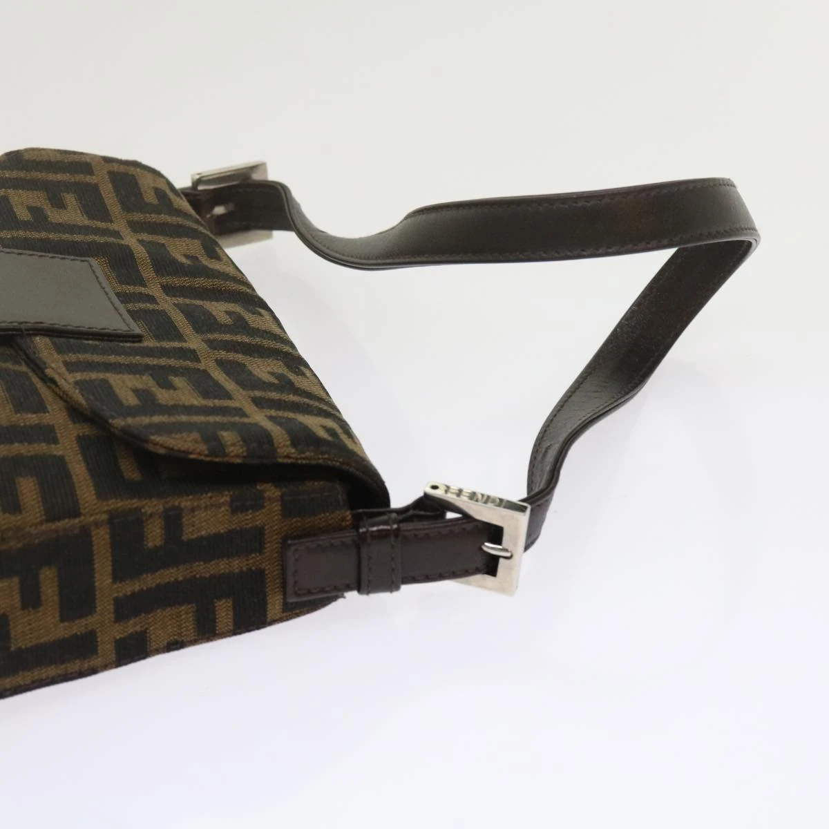 Brand Street FENDI Zucca Canvas Mamma Baguette Shoulder Bag Black Brown Auth Am5417A 16 Brand Street FENDI Zucca Canvas Mamma Baguette Shoulder Bag Black Brown Auth Am5417A - Image 14