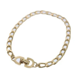 Brand Street CHRISTIAN DIOR Bracelet Metal Gold Auth Am5524