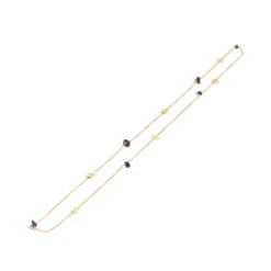 Brand Street CHANEL COCO Mark Stone Necklace Gold CC Auth Am5561