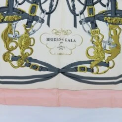 Brand Street HERMES Carre 90 Brides De Gala Scarf Silk Pink Auth Am5628 27 Brand Street HERMES Carre 90 Brides De Gala Scarf Silk Pink Auth Am5628 -Best Jewelry Store am5628 10