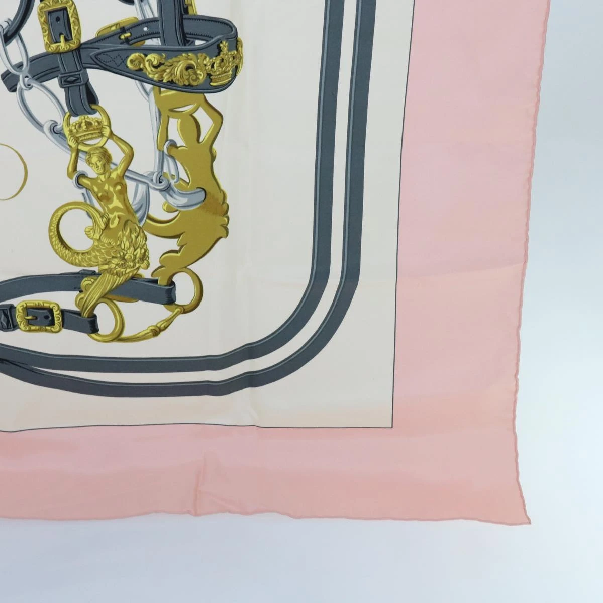 Brand Street HERMES Carre 90 Brides De Gala Scarf Silk Pink Auth Am5628 13 Brand Street HERMES Carre 90 Brides De Gala Scarf Silk Pink Auth Am5628 - Image 11