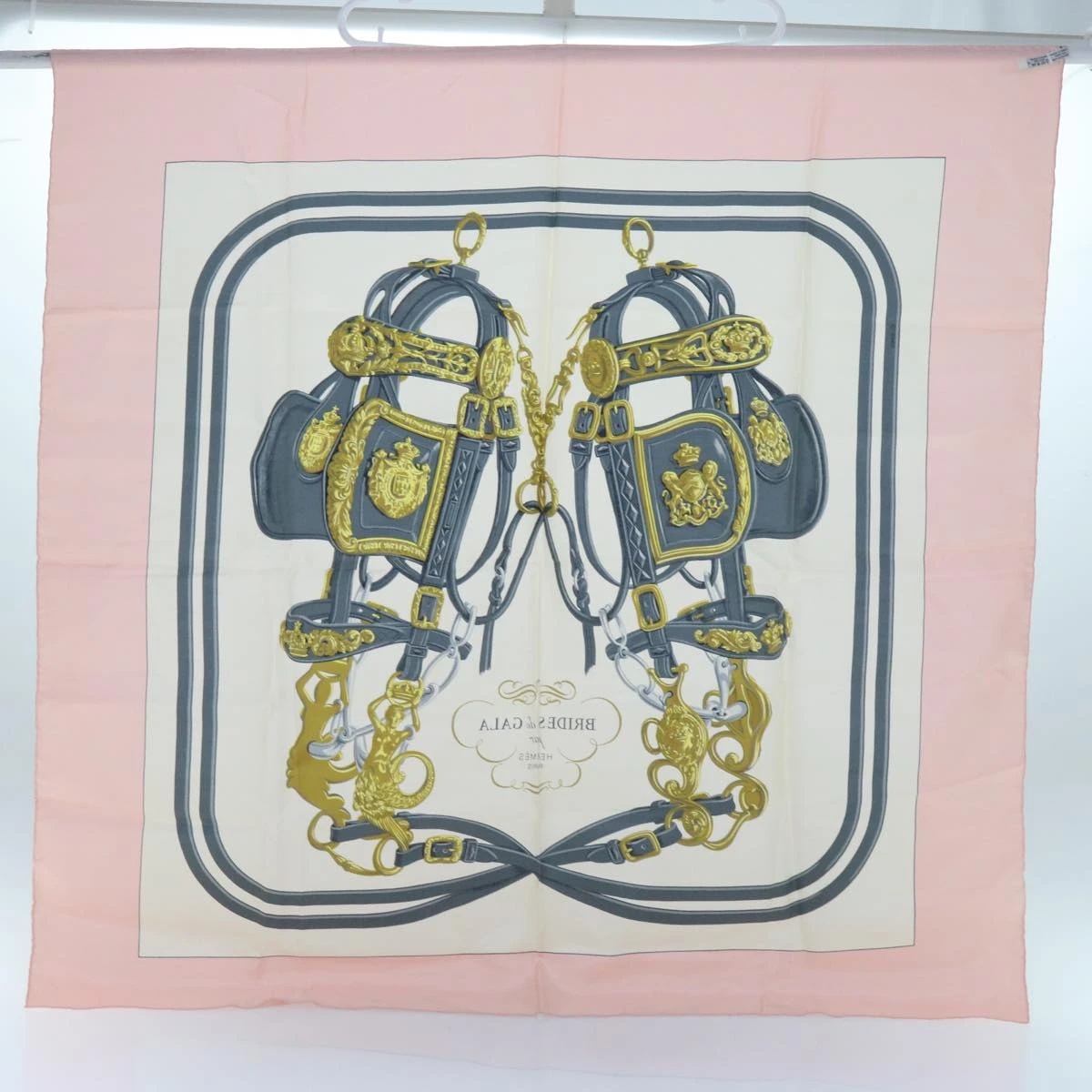 Brand Street HERMES Carre 90 Brides De Gala Scarf Silk Pink Auth Am5628 16 Brand Street HERMES Carre 90 Brides De Gala Scarf Silk Pink Auth Am5628 - Image 14