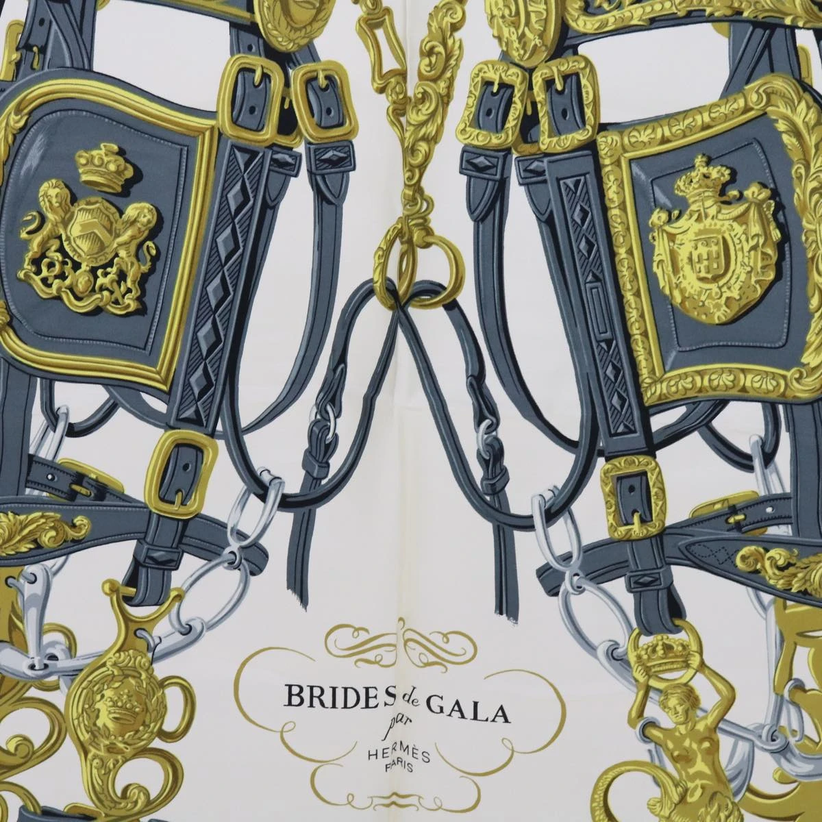 Brand Street HERMES Carre 90 Brides De Gala Scarf Silk Pink Auth Am5628 9 Brand Street HERMES Carre 90 Brides De Gala Scarf Silk Pink Auth Am5628 - Image 7