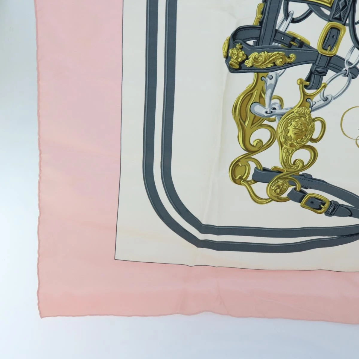 Brand Street HERMES Carre 90 Brides De Gala Scarf Silk Pink Auth Am5628 11 Brand Street HERMES Carre 90 Brides De Gala Scarf Silk Pink Auth Am5628 - Image 9