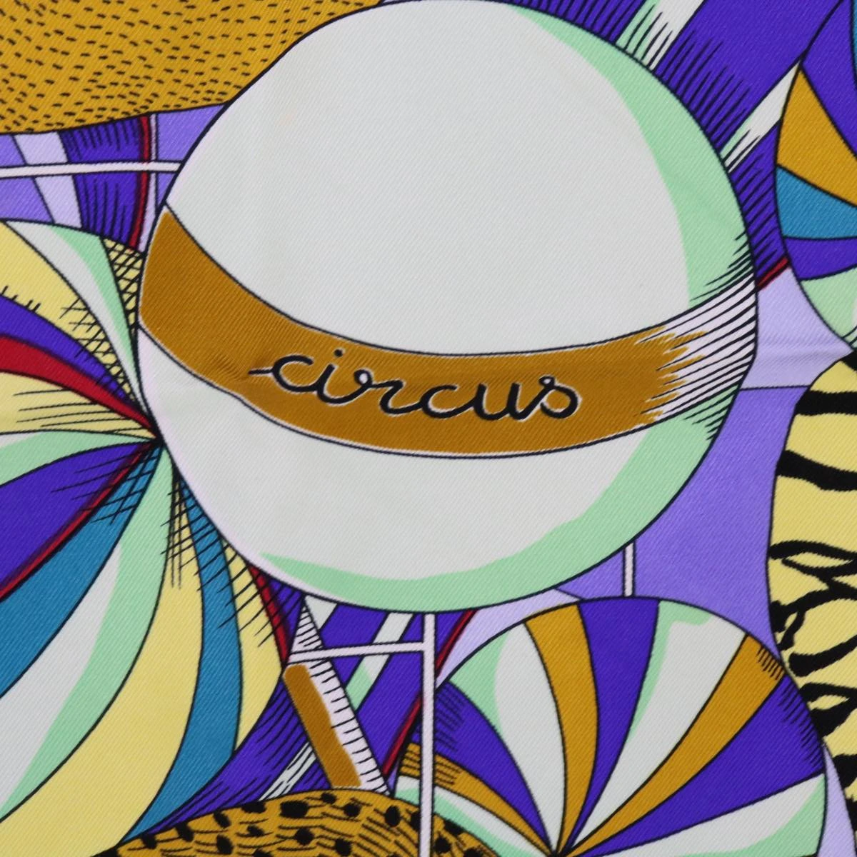 Brand Street HERMES Carre 90 Circus Scarf Silk Blue Purple Auth Am5629 14 Brand Street HERMES Carre 90 Circus Scarf Silk Blue Purple Auth Am5629 - Image 12