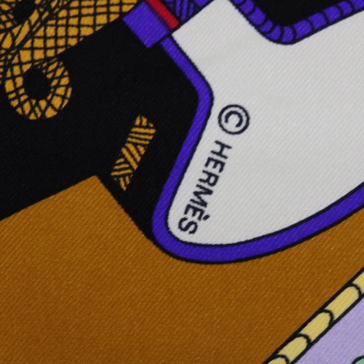 Brand Street HERMES Carre 90 Circus Scarf Silk Blue Purple Auth Am5629 16 Brand Street HERMES Carre 90 Circus Scarf Silk Blue Purple Auth Am5629 - Image 14