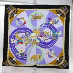 Brand Street HERMES Carre 90 Circus Scarf Silk Blue Purple Auth Am5629 33 Brand Street HERMES Carre 90 Circus Scarf Silk Blue Purple Auth Am5629 -Best Jewelry Store am5629 15