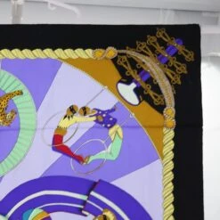 Brand Street HERMES Carre 90 Circus Scarf Silk Blue Purple Auth Am5629 22 Brand Street HERMES Carre 90 Circus Scarf Silk Blue Purple Auth Am5629 -Best Jewelry Store am5629 4