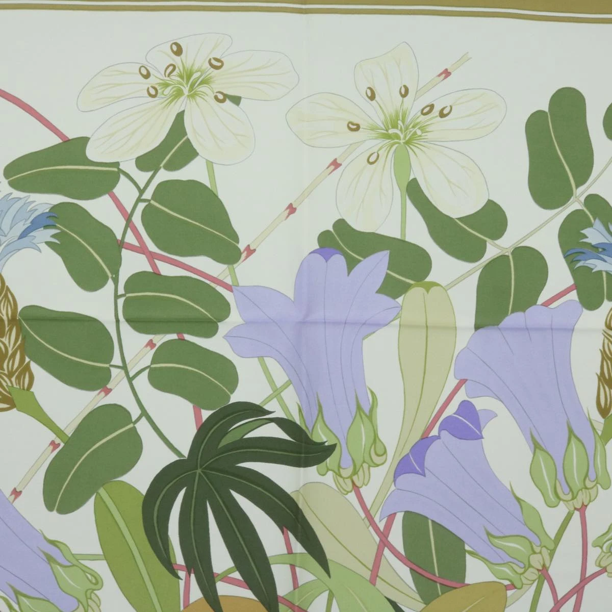 Brand Street HERMES Carre 90 Flora Graeca Scarf Silk Beige Multicolor Auth Am5676 6 Brand Street HERMES Carre 90 Flora Graeca Scarf Silk Beige Multicolor Auth Am5676 - Image 4