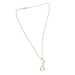 Brand Street CHRISTIAN DIOR Necklace Metal Gold Auth Am5777