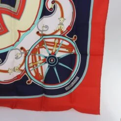Brand Street HERMES Carre 90 WASHINGTON�fS CARRIAGE Scarf Silk Red Auth Am5911 -Best Jewelry Store am5911 10