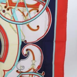 Brand Street HERMES Carre 90 WASHINGTON�fS CARRIAGE Scarf Silk Red Auth Am5911 -Best Jewelry Store am5911 5