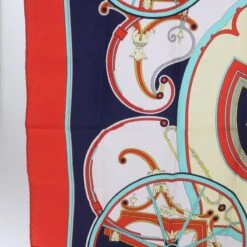 Brand Street HERMES Carre 90 WASHINGTON�fS CARRIAGE Scarf Silk Red Auth Am5911 -Best Jewelry Store am5911 7