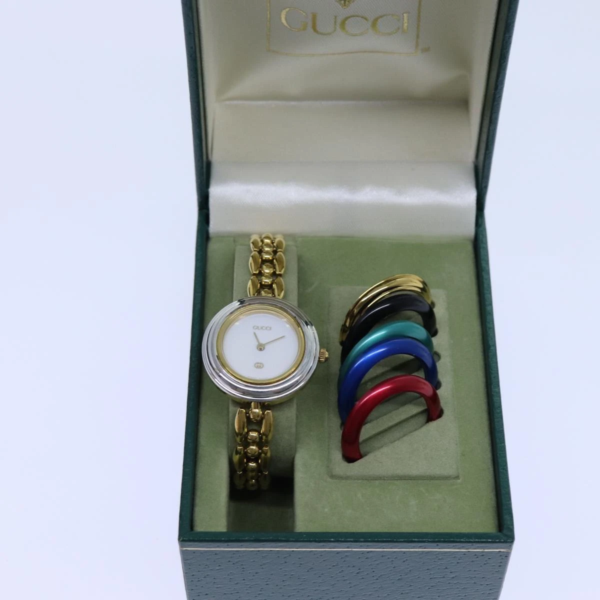 Brand Street GUCCI Bezel 6 Metallic Color Watches Gold Silver Multicolor Auth Am5958 14 Brand Street GUCCI Bezel 6 Metallic Color Watches Gold Silver Multicolor Auth Am5958 - Image 12