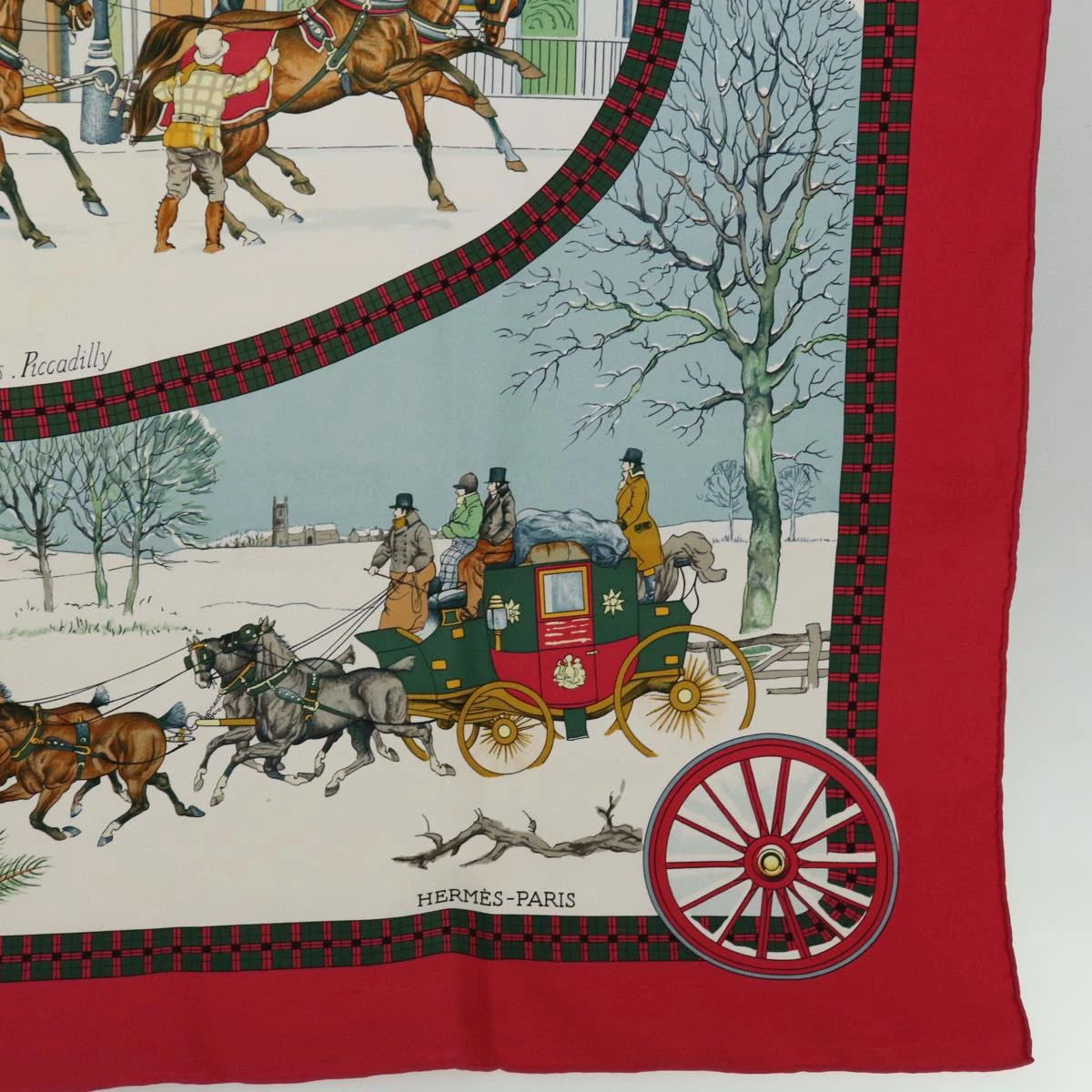 Brand Street HERMES Carre 90 BULL�•MOUTH WESTERN COACH OFFICE Scarf Silk Red Auth Am5972 12 Brand Street HERMES Carre 90 BULL�•MOUTH WESTERN COACH OFFICE Scarf Silk Red Auth Am5972 - Image 10