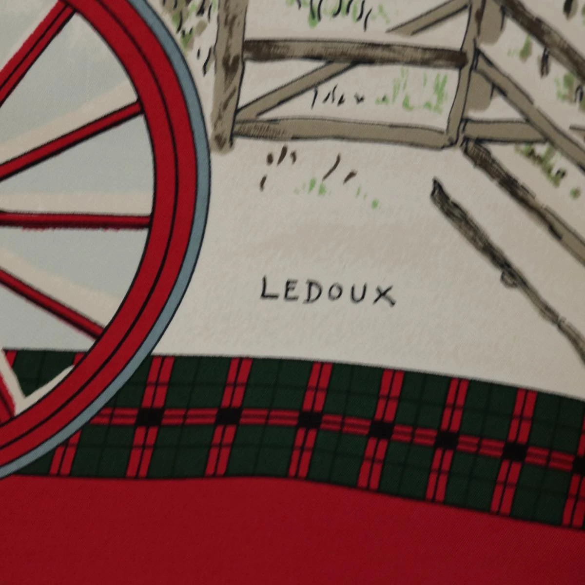 Brand Street HERMES Carre 90 BULL�•MOUTH WESTERN COACH OFFICE Scarf Silk Red Auth Am5972 13 Brand Street HERMES Carre 90 BULL�•MOUTH WESTERN COACH OFFICE Scarf Silk Red Auth Am5972 - Image 11