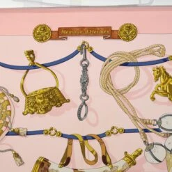 Brand Street HERMES Carre 90 Memoire D' Scarf Silk Pink Auth Am6008 -Best Jewelry Store am6008 3