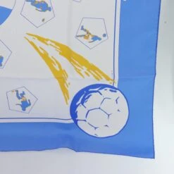 Brand Street HERMES Carre 90 Vive Les Champions Scarf Silk Blue White Auth Am6019 -Best Jewelry Store am6019 10