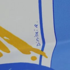 Brand Street HERMES Carre 90 Vive Les Champions Scarf Silk Blue White Auth Am6019 -Best Jewelry Store am6019 14