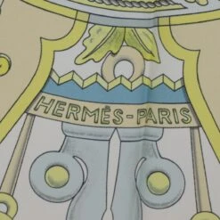 Brand Street HERMES Carre 90 Scarf "L'AIR MARIN" Silk Blue Auth Am6175 -Best Jewelry Store am6175 11