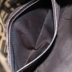 Brand Street FENDI Zucchino Canvas Mamma Baguette Shoulder Bag Black Brown Auth Am6286A -Best Jewelry Store am6286A 19